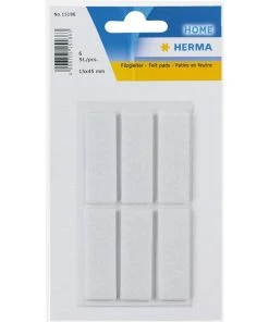 Remise ⌛ Herma Stickers Patin En Feutre 15 X 45 Mm, 6 Pièces, Blanc - Filtre Pour Aspirateur ????