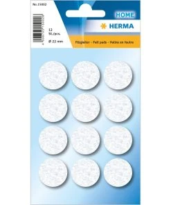 De gros ???? Herma Stickers Patin En Feutre Ø 22 Mm, Blanc, 12 Pièces - Filtre Pour Aspirateur ????