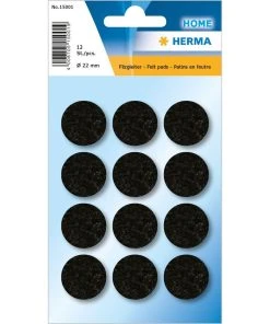 Offres ✨ Herma Stickers Patin En Feutre Ø 22 Mm, Noir, 12 Pièces - Filtre Pour Aspirateur ????