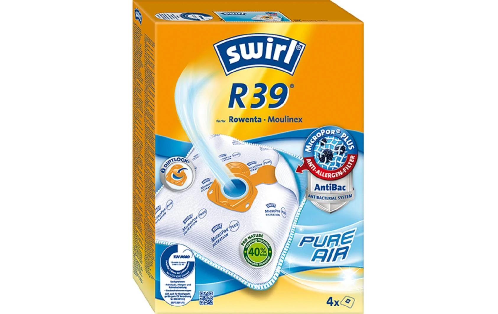Promo ???? Swirl Sac Filtrant Pour Aspirateur R 39, 4 Pièce/s - Sac à Poussière ???? 3 Promo ???? Swirl Sac Filtrant Pour Aspirateur R 39, 4 Pièce/s - Sac à Poussière ????