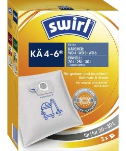 Meilleure affaire ???? Swirl Sac Filtrant Pour Aspirateur KÄ 4-6, 3 Pièce/s - Sac à Poussière ✔️