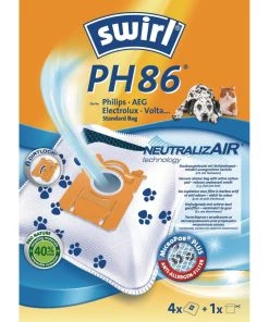 Meilleure vente ???? Swirl Sac Filtrant Pour Aspirateur PH 86 NeutralizAir 4 Pièce/s - Sac à Poussière ????